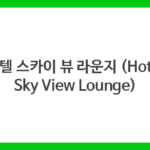호텔 스카이 뷰 라운지 (Hotel Sky View Lounge)