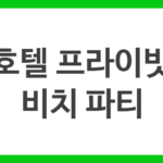 호텔 프라이빗 비치 파티