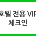 호텔 전용 VIP 체크인