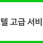 호텔 고급 서비스