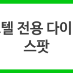 호텔 전용 다이빙 스팟