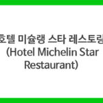 호텔 미슐랭 스타 레스토랑 (Hotel Michelin Star Restaurant)