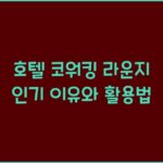 호텔 코워킹 라운지 인기 이유와 활용법