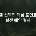 호텔 선택의 핵심 포인트와 실전 예약 절차