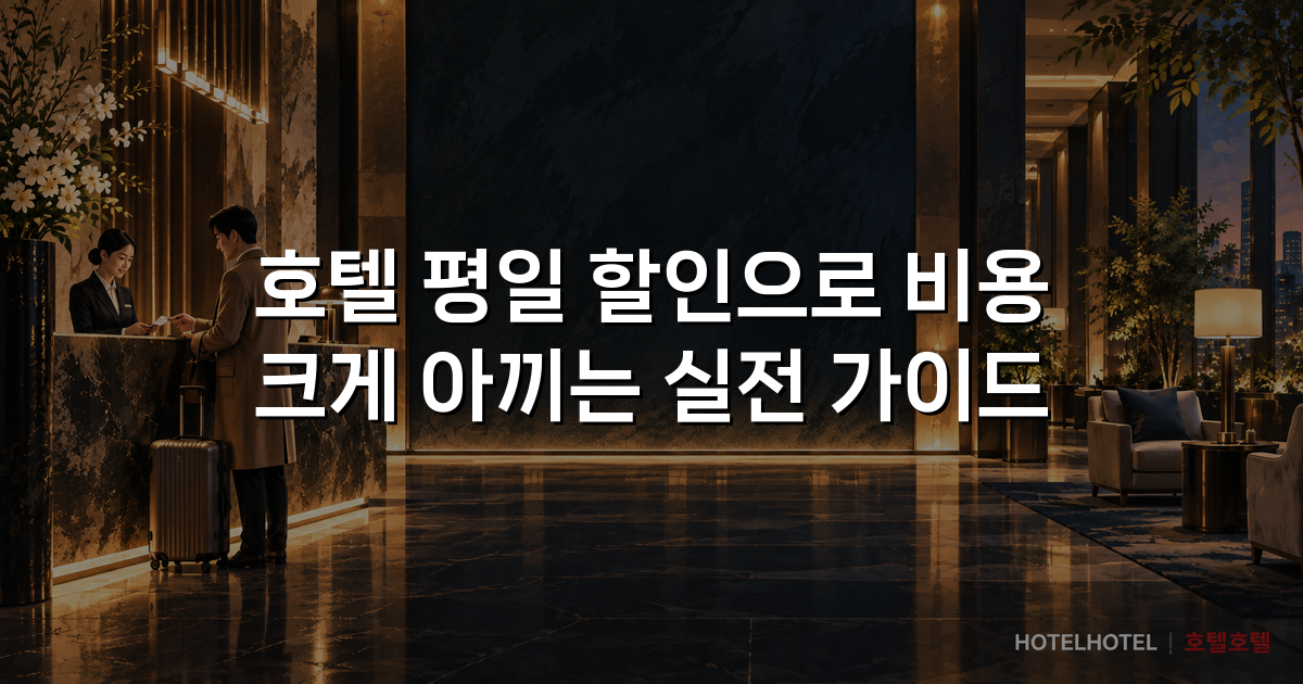 호텔 평일 할인으로 비용 크게 아끼는 실전 가이드