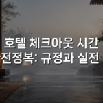 호텔 체크아웃 시간 완전정복: 규정과 실전 팁
