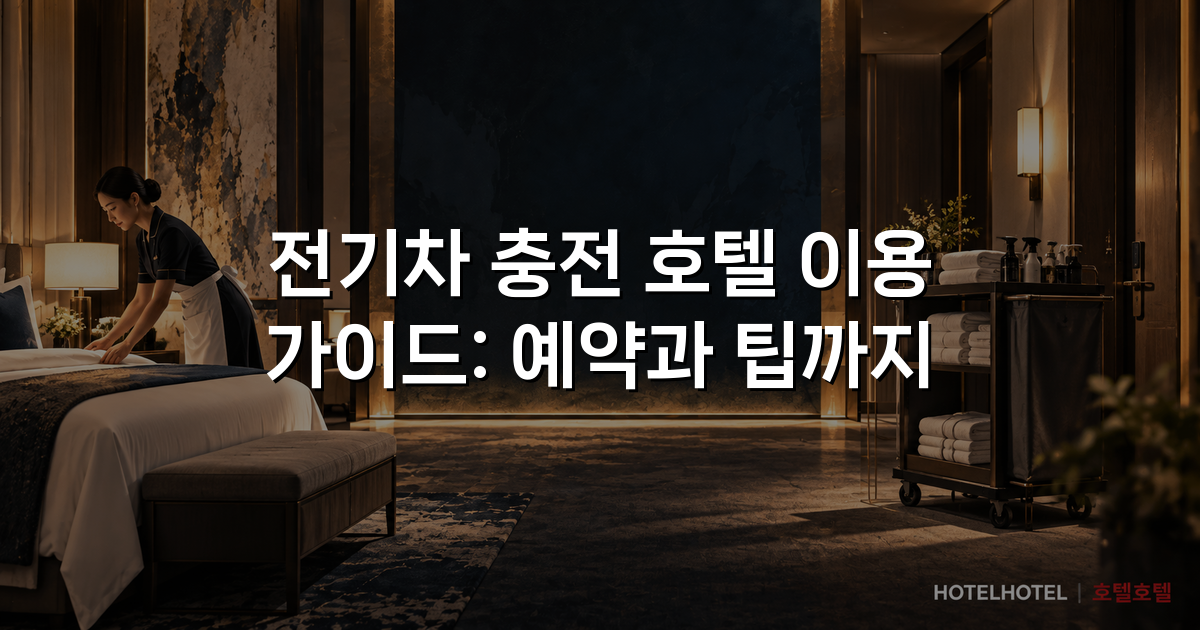전기차 충전 호텔 이용 가이드: 예약과 팁까지