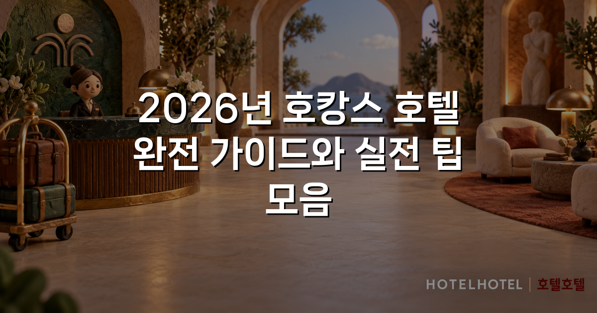 2026년 호캉스 호텔 완전 가이드와 실전 팁 모음