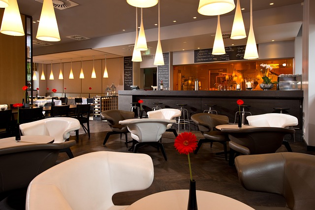 Cozy lounge seating with warm lighting
