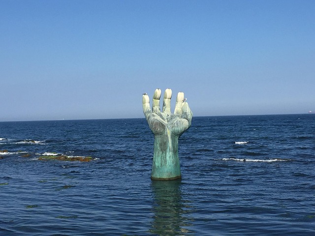 해가 지는 호미곶 광장의 모습