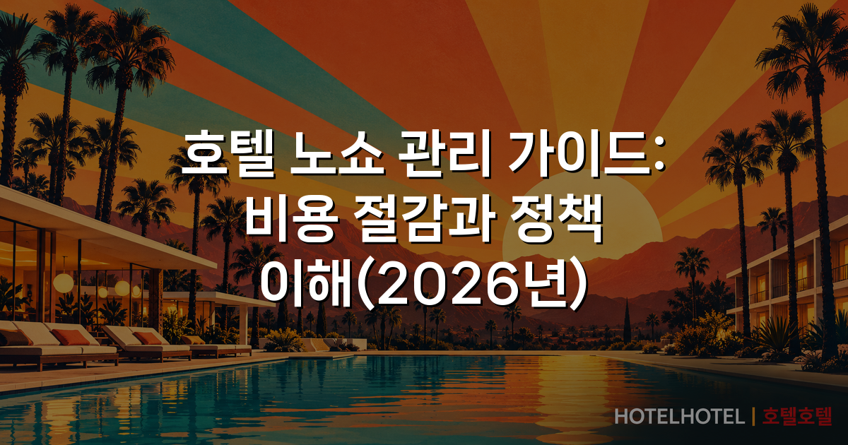 호텔 노쇼 관리 가이드: 비용 절감과 정책 이해(2026년)