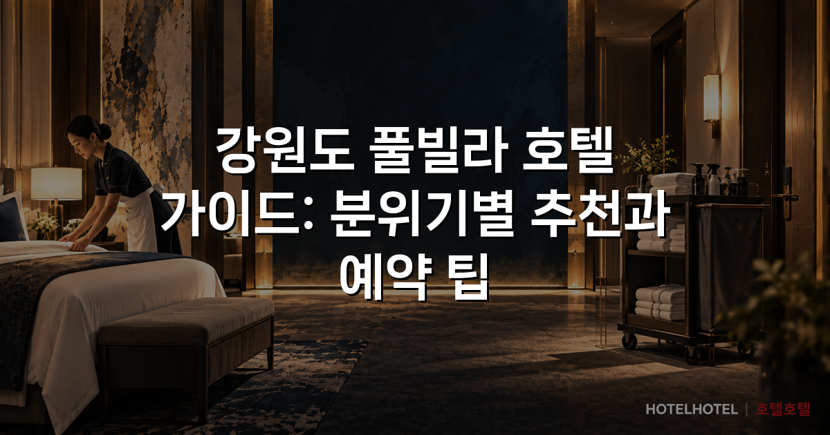 강원도 풀빌라 호텔 가이드: 분위기별 추천과 예약 팁 강원도 풀빌라 호텔 가이드: 분위기별 추천과 예약 팁