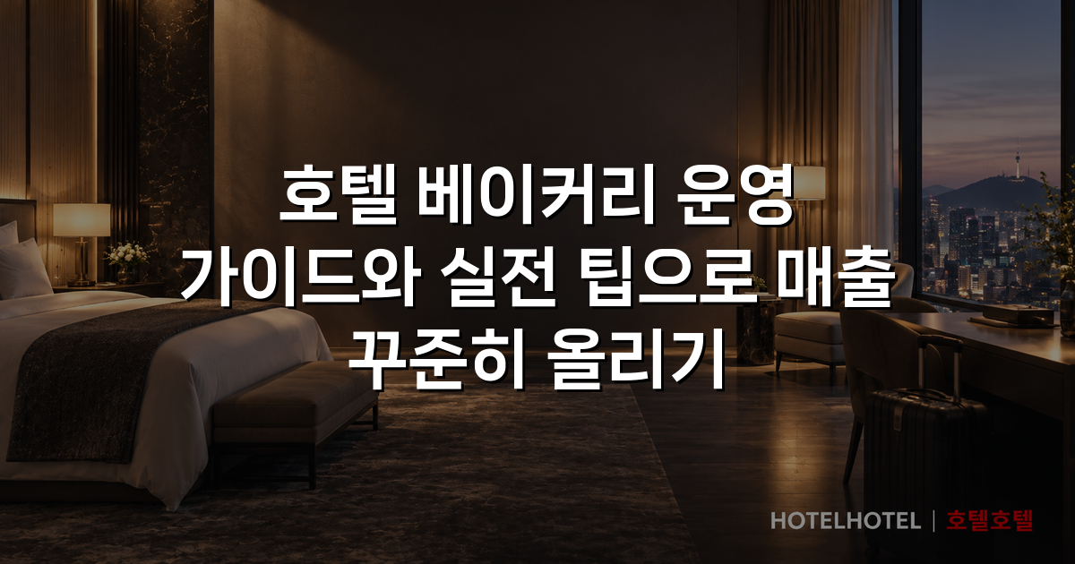 호텔 베이커리 운영 가이드와 실전 팁으로 매출 꾸준히 올리기