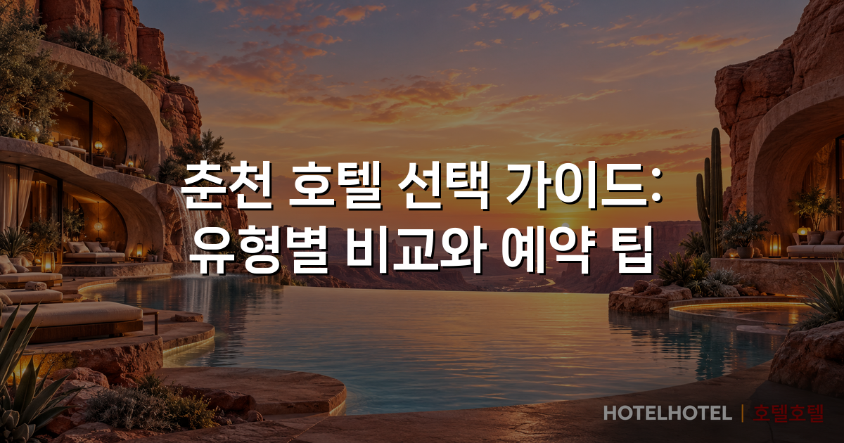 춘천 호텔 선택 가이드: 유형별 비교와 예약 팁