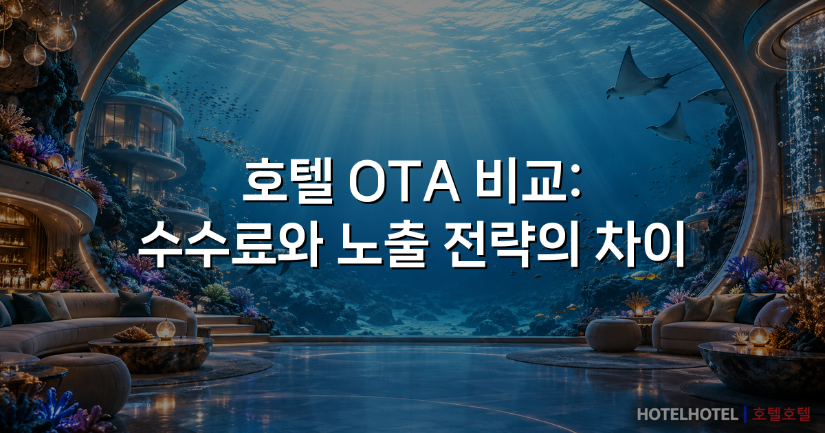 호텔 OTA 비교: 수수료와 노출 전략의 차이