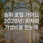 송파 호텔 가이드 2026년: 위치와 가성비를 한눈에
