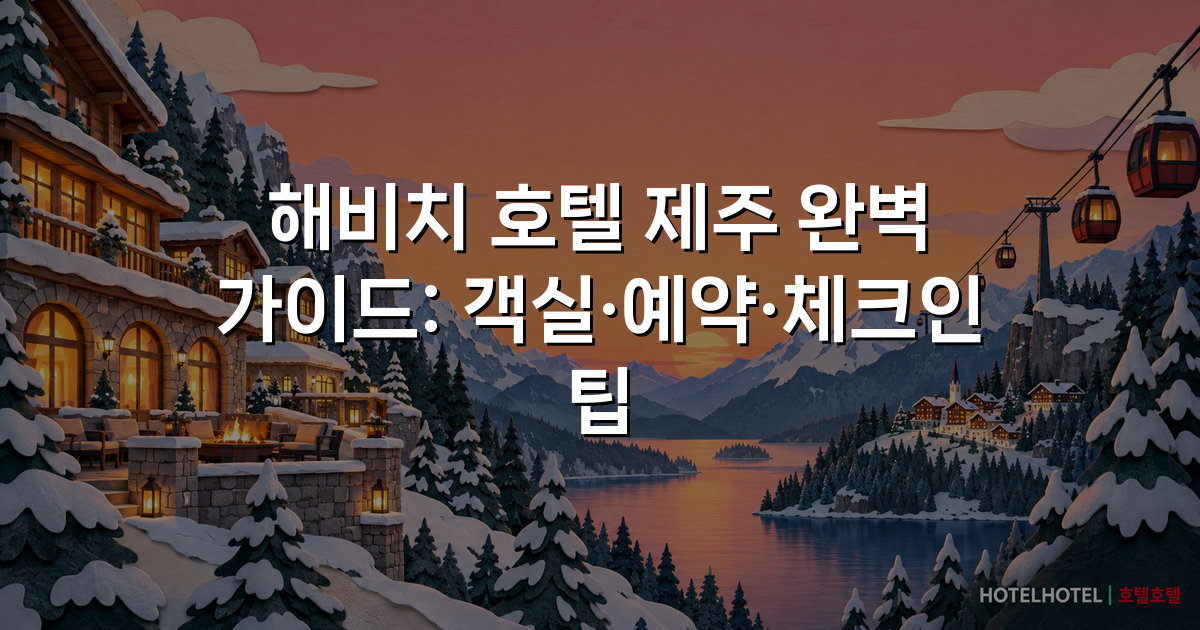해비치 호텔 제주 완벽 가이드: 객실·예약·체크인 팁
