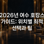 2026년 여수 호캉스 가이드: 위치별 최적 선택과 팁