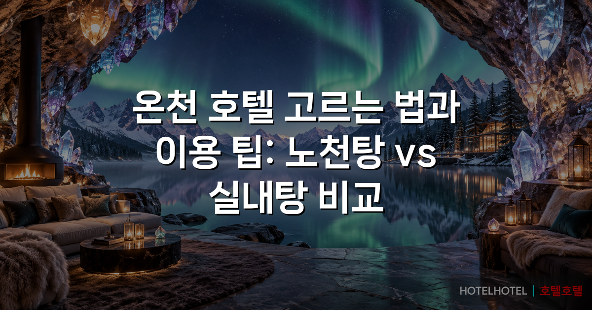 온천 호텔 고르는 법과 이용 팁: 노천탕 vs 실내탕 비교