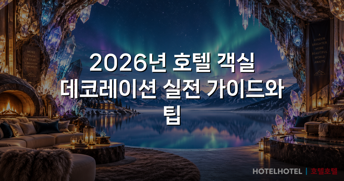 2026년 호텔 객실 데코레이션 실전 가이드와 팁