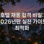 호텔 채용 합격 비밀: 2026년판 실전 가이드 최적화