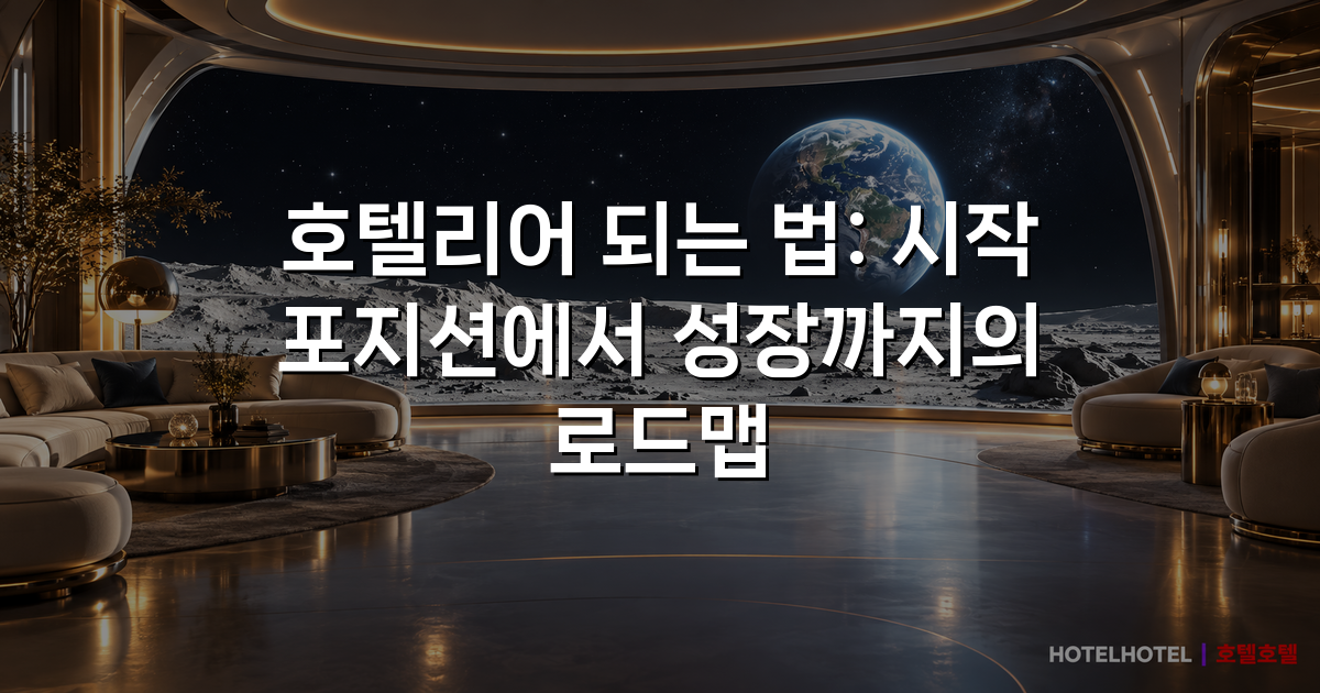 호텔리어 되는 법: 시작 포지션에서 성장까지의 로드맵