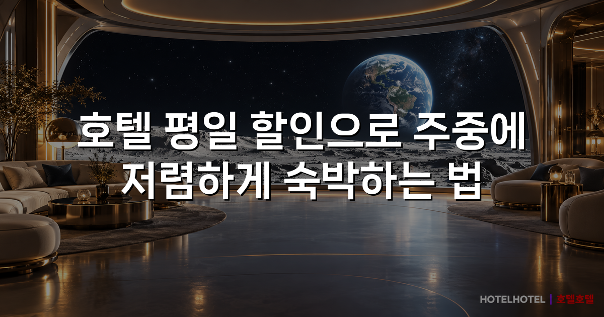 호텔 평일 할인으로 주중에 저렴하게 숙박하는 법