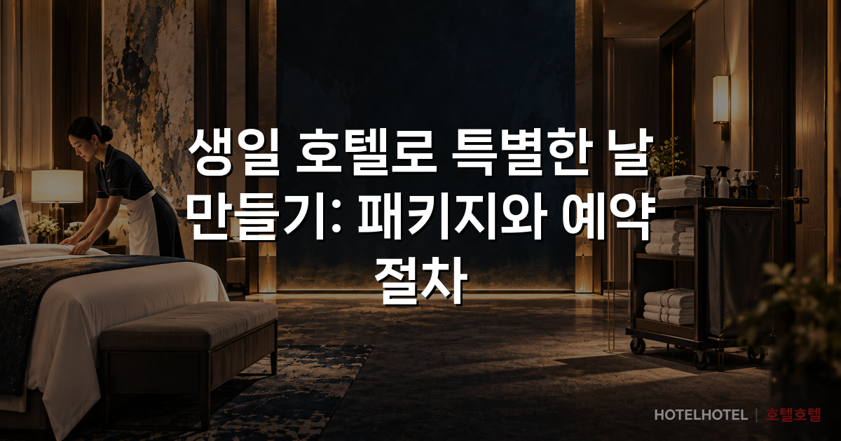 생일 호텔로 특별한 날 만들기: 패키지와 예약 절차