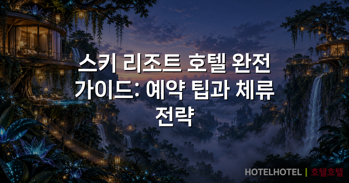 스키 리조트 호텔 완전 가이드: 예약 팁과 체류 전략