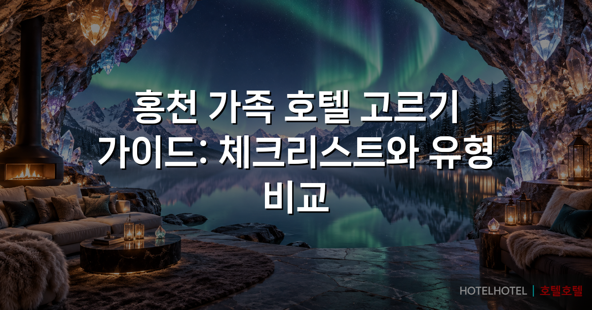 홍천 가족 호텔 고르기 가이드: 체크리스트와 유형 비교