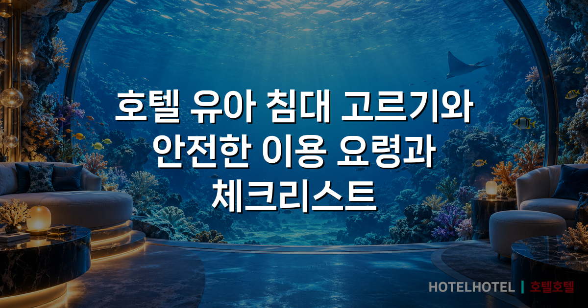 호텔 유아 침대 고르기와 안전한 이용 요령과 체크리스트