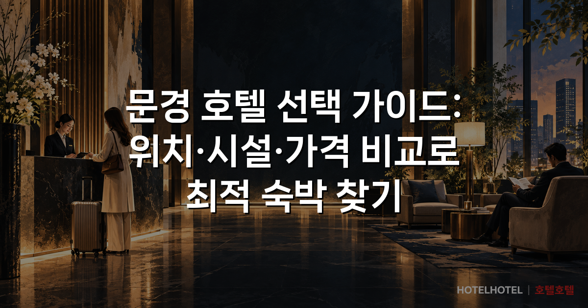 문경 호텔 선택 가이드: 위치·시설·가격 비교로 최적 숙박 찾기