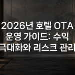 2026년 호텔 OTA 운영 가이드: 수익 극대화와 리스크 관리