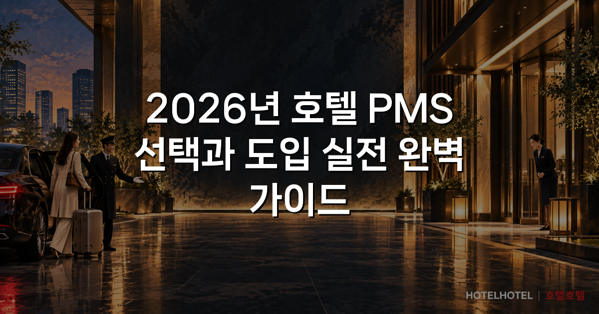 2026년 호텔 PMS 선택과 도입 실전 완벽 가이드