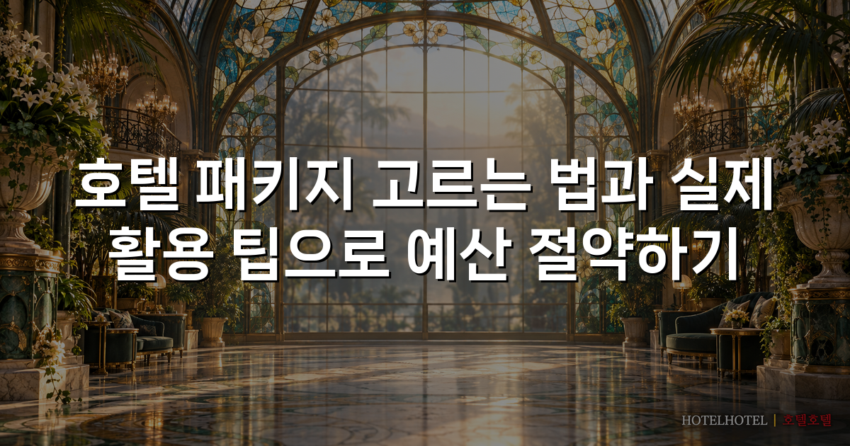 호텔 패키지 고르는 법과 실제 활용 팁으로 예산 절약하기 호텔 패키지 고르는 법과 실제 활용 팁으로 예산 절약하기