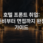 호텔 프론트 취업: 준비부터 면접까지 완전 가이드