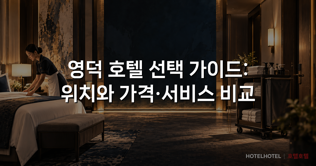 영덕 호텔 선택 가이드: 위치와 가격·서비스 비교