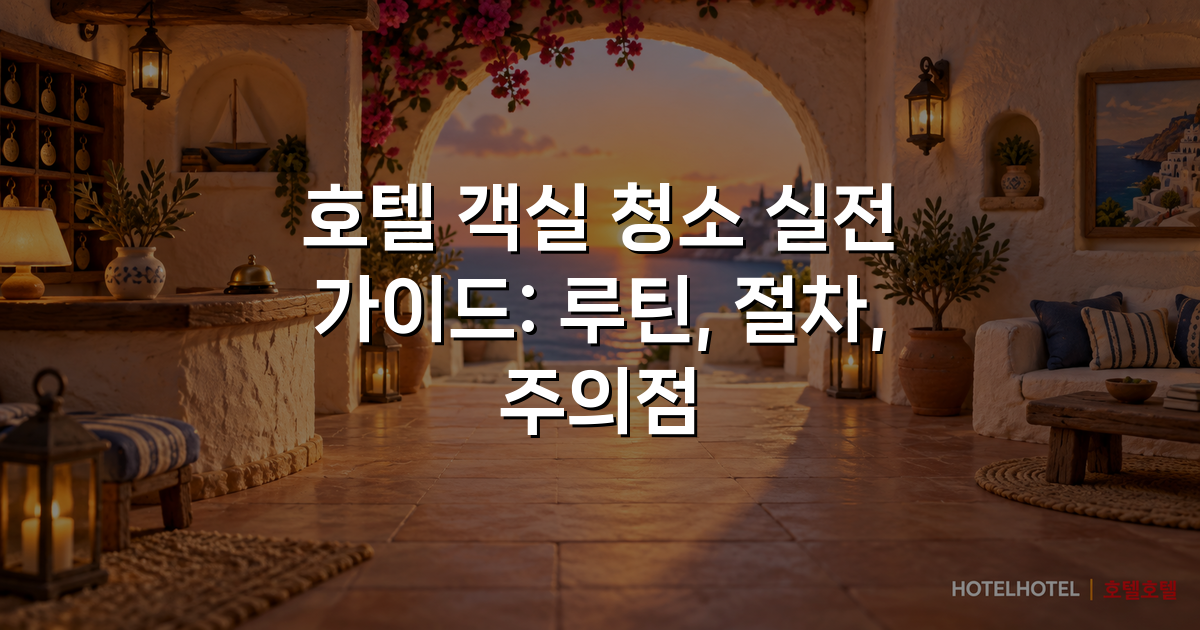 호텔 객실 청소 실전 가이드: 루틴, 절차, 주의점