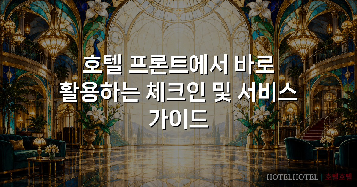 호텔 프론트에서 바로 활용하는 체크인 및 서비스 가이드