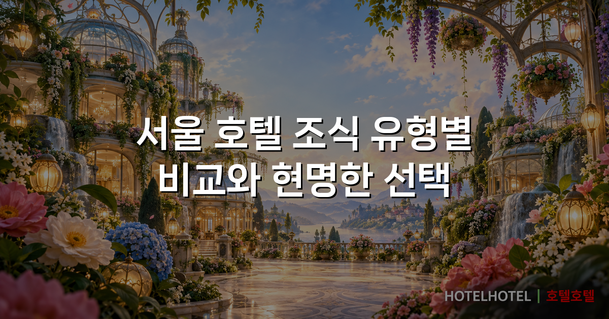 서울 호텔 조식 유형별 비교와 현명한 선택
