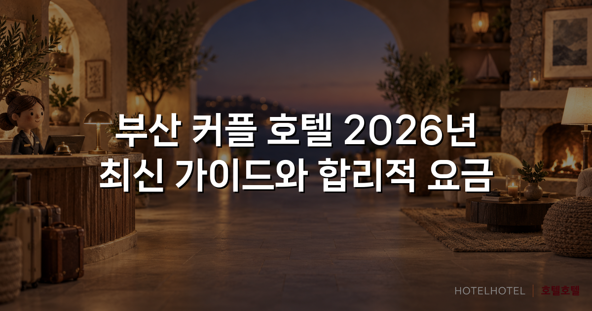 부산 커플 호텔 2026년 최신 가이드와 합리적 요금 부산 커플 호텔 2026년 최신 가이드와 합리적 요금
