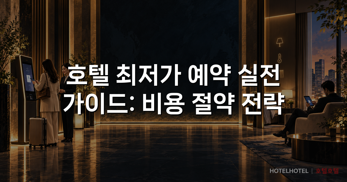 호텔 최저가 예약 실전 가이드: 비용 절약 전략