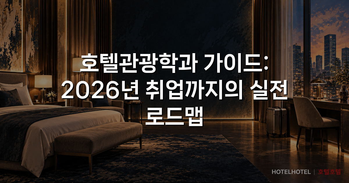 호텔관광학과 가이드: 2026년 취업까지의 실전 로드맵