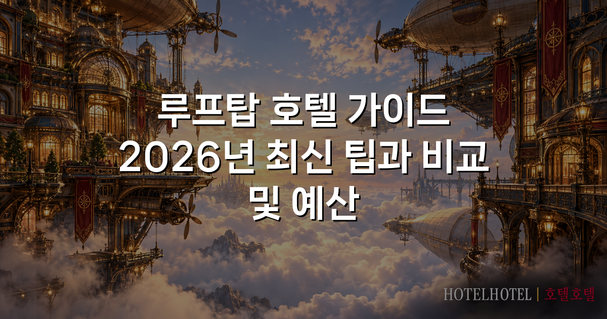 루프탑 호텔 가이드 2026년 최신 팁과 비교 및 예산 루프탑 호텔 가이드 2026년 최신 팁과 비교 및 예산