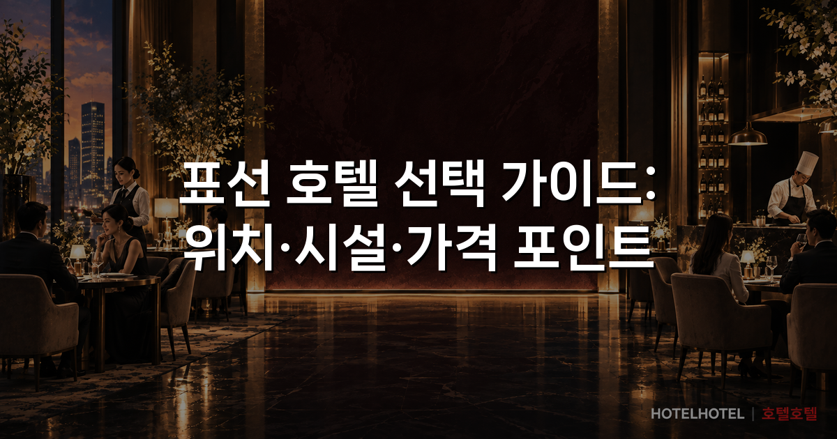 표선 호텔 선택 가이드: 위치·시설·가격 포인트 표선 호텔 선택 가이드: 위치·시설·가격 포인트