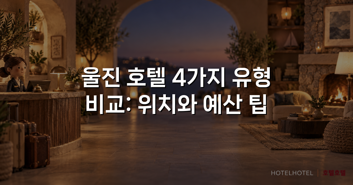 울진 호텔 4가지 유형 비교: 위치와 예산 팁