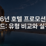 2026년 호텔 프로모션 실전 가이드: 유형 비교와 실전 팁