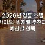2026년 강릉 호텔 가이드: 위치별 추천과 예산별 선택